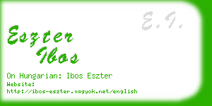 eszter ibos business card